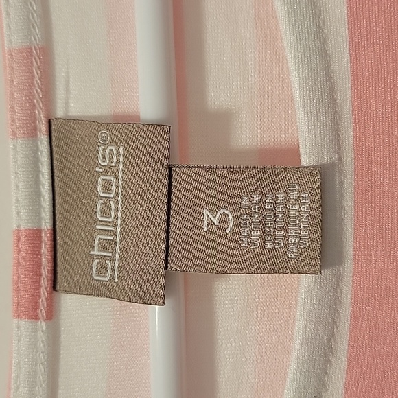 Like new, worn once, dry cleaned top. Chico's brand, variegated pink colors - Picture 3 of 5